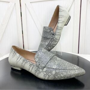 27 Edit Naturalizer Harlie Leather Loafer Black‎ White 8 Lizard
